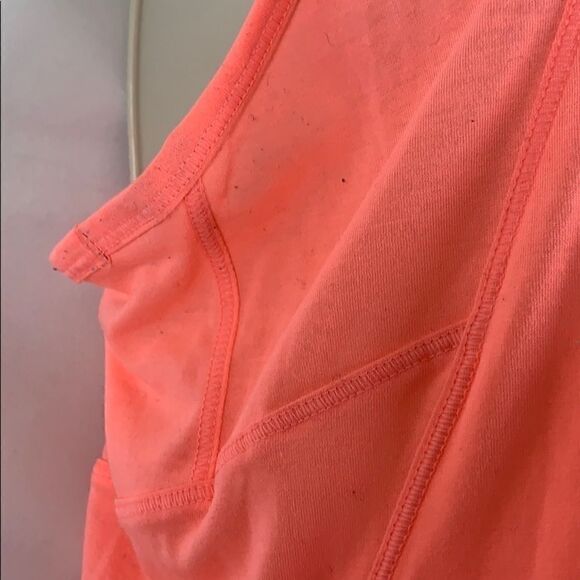 Athleta Neon pink salmon racer back tank top - Picture 3 of 8